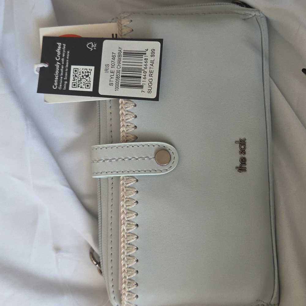 The Sak ~ Iris Leather Convertible Crossbody Bag In Chambray - Picture 3 of 3